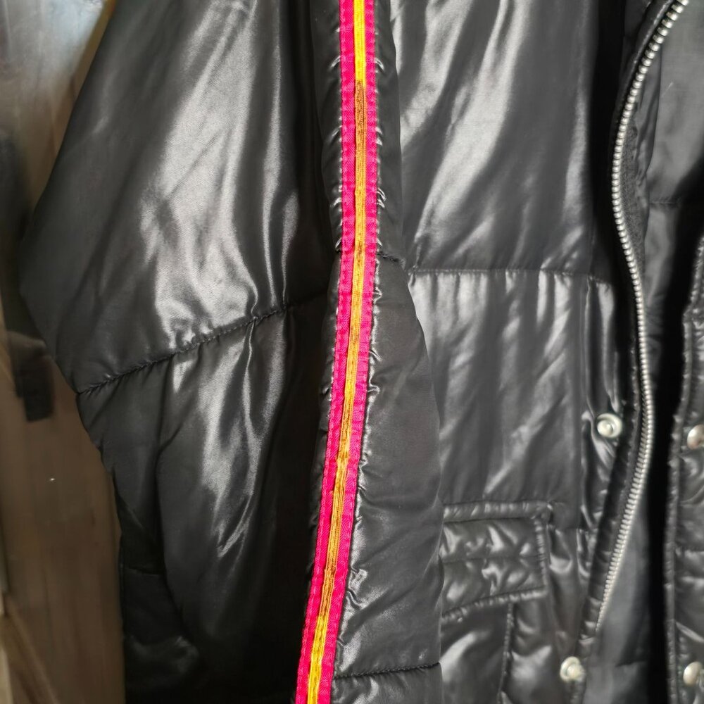 VTG Wynns Xtend Official Racing Puffer Jacket LG Black Snap Zip Closure USA 70s - Picture 11 of 14